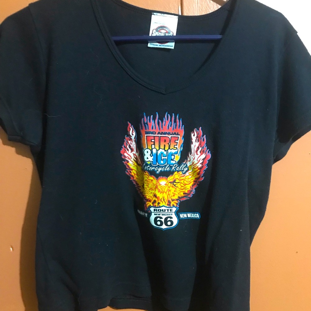 Fire and ice cropped t. Black. Worn only two times